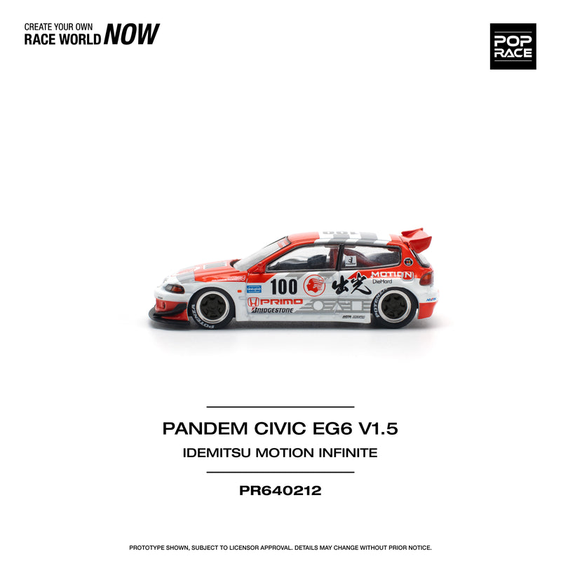 *PREORDER* Pop Race 1:64 Honda Civic (EG6) v1.5 PANDEM Idemitsu Motion Infinite