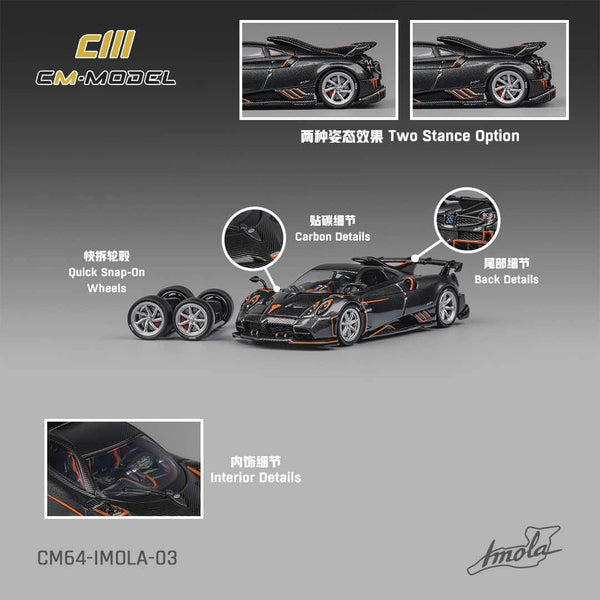 *PREORDER* CM Model 1:64 Pagani Imola in Metallic Gray