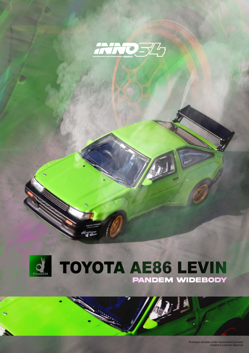 *PREORDER* INNO64 1/64 Toyota AE86 Levin "Pandem Rocket Bunny" in Green