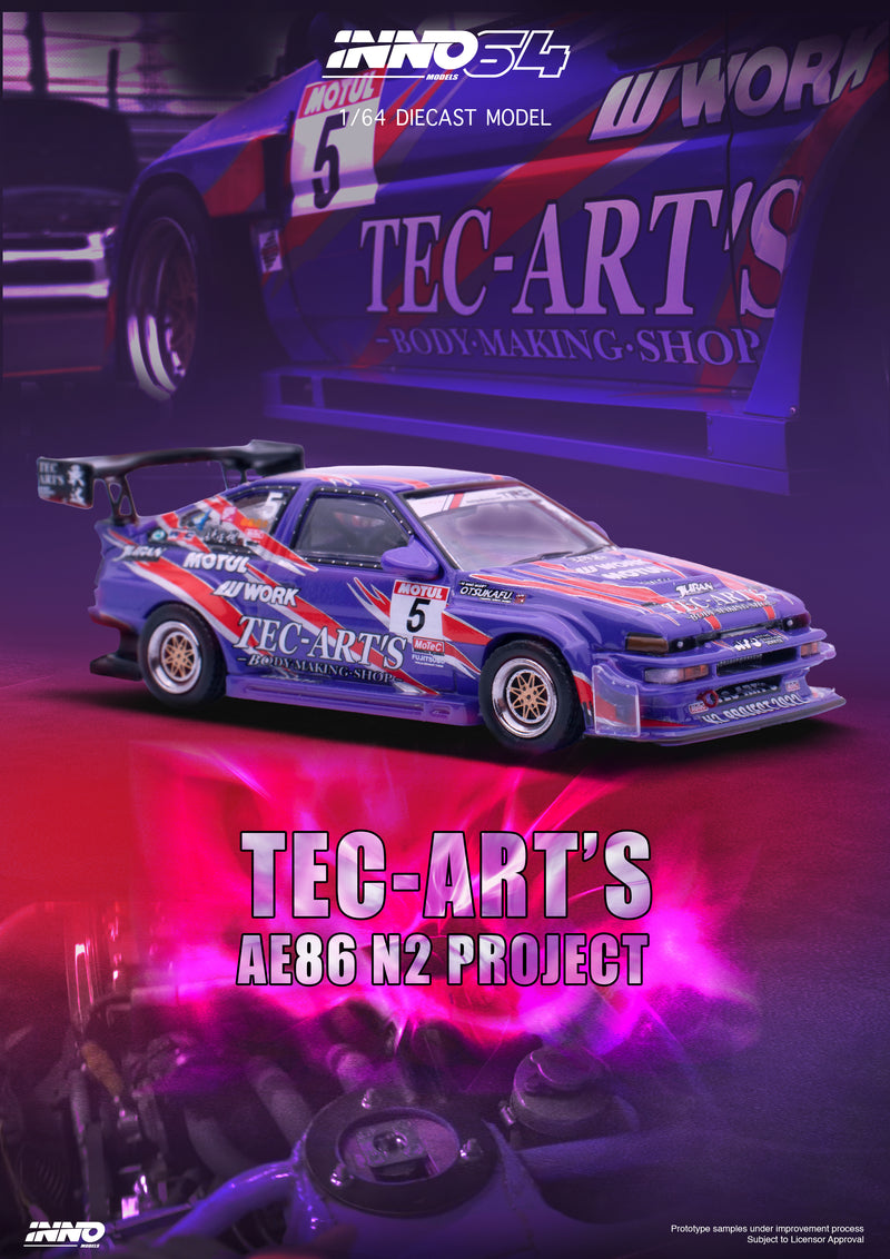 INNO64 1:64 Toyota Sprinter Trueno (AE86) N2 Project by Tec-Art