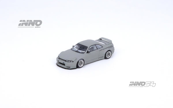 INNO64 1/64 Nissan Skyline GT-R (R33) "Pandem / Rocket Bunny" in Cement Matte Gray