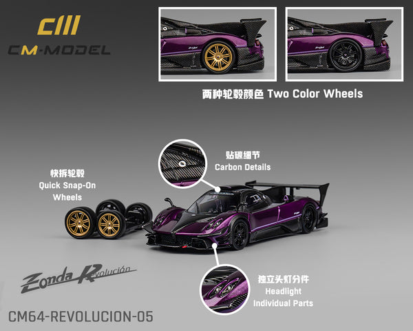 *PREORDER* CM Model 1:64 Pagani Zonda Revolucion in Purple