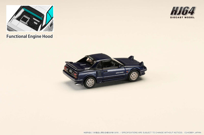 Hobby Japan 1:64 Toyota MR2 1600G-Limited Supercharged 1986 in Blue Mica