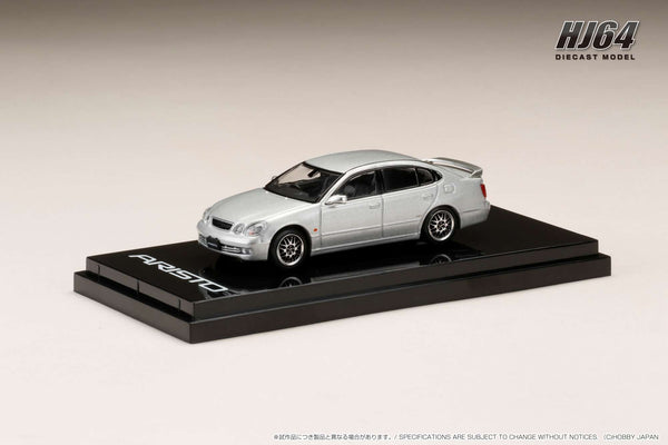 Hobby Japan 1:64 Toyota Aristo (V300) Vertex Edition Early Custom Version in Silver Metallic