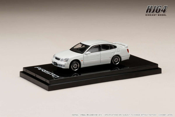 *PREORDER* Hobby Japan 1:64 Toyota Aristo (V300) Vertex Edition Early Custom Version in White Pearl Crystal Shine