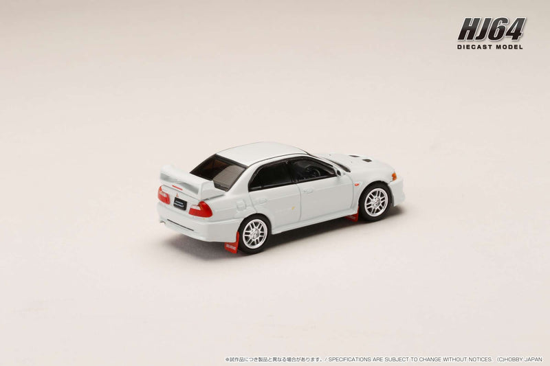 *PREORDER* Hobby Japan 1:64 Mitsubishi Lancer GSR EVO V 1998 with Mud Flap in Scortia White