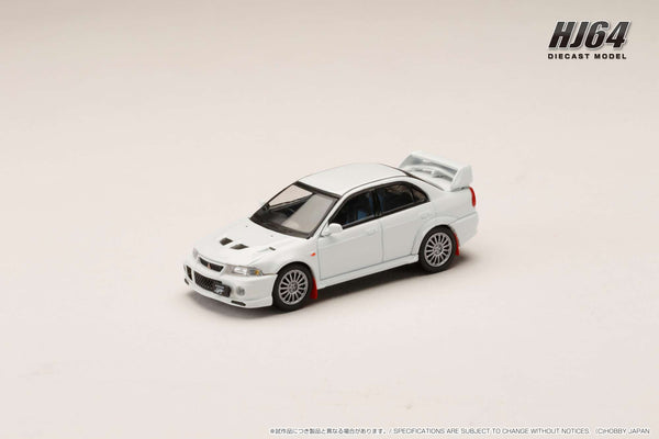 *PREORDER* Hobby Japan 1:64 Mitsubishi Lancer GSR EVO VI 1999 with Mud Flap in Scortia White