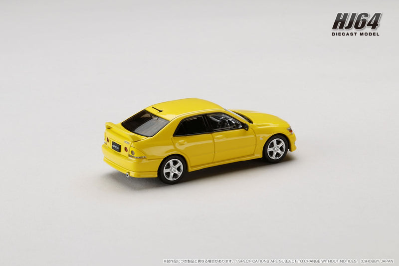 *PREORDER* Hobby Japan 1:64 Toyota ALTEZZA RS200 (E10) 1998 Genuine Option Parts in Super Bright Yellow