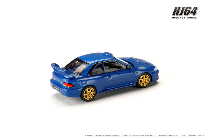 *PREORDER* Hobby Japan 1:64 Subaru Impreza 22B STi Version (GC8) Rally Base Car in Carbon Blue