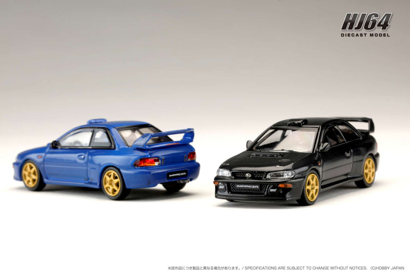 *PREORDER* Hobby Japan 1:64 Subaru Impreza 22B STi Version (GC8) Rally Base Car in Carbon Blue