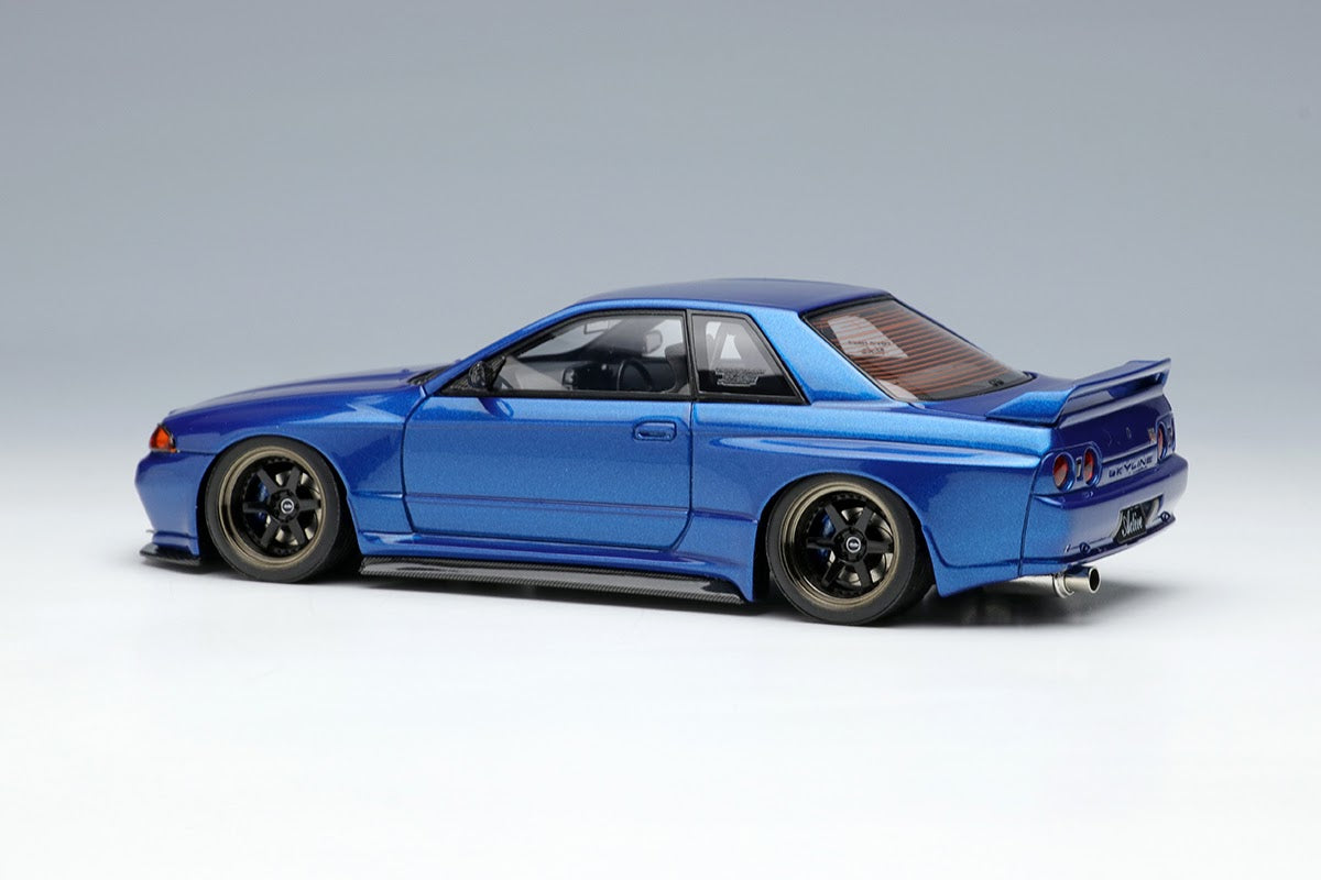 *PREORDER* Make Up Co., Ltd / Eidolon 1:43 Nissan Skyline GT-R (BNR32)  Garage Active Skyline GT-R Widebody (RC-VI Wheel) in Bayside Blue