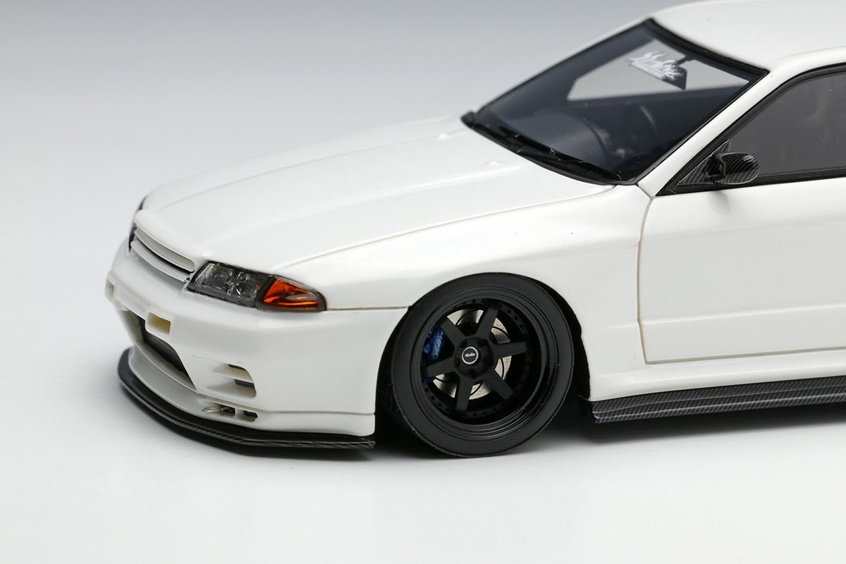 *PREORDER* Make Up Co., Ltd / Eidolon 1:43 Nissan Skyline GT-R (BNR32)  Garage Active Skyline GT-R Widebody (RC-VI Wheel) in Pearl White