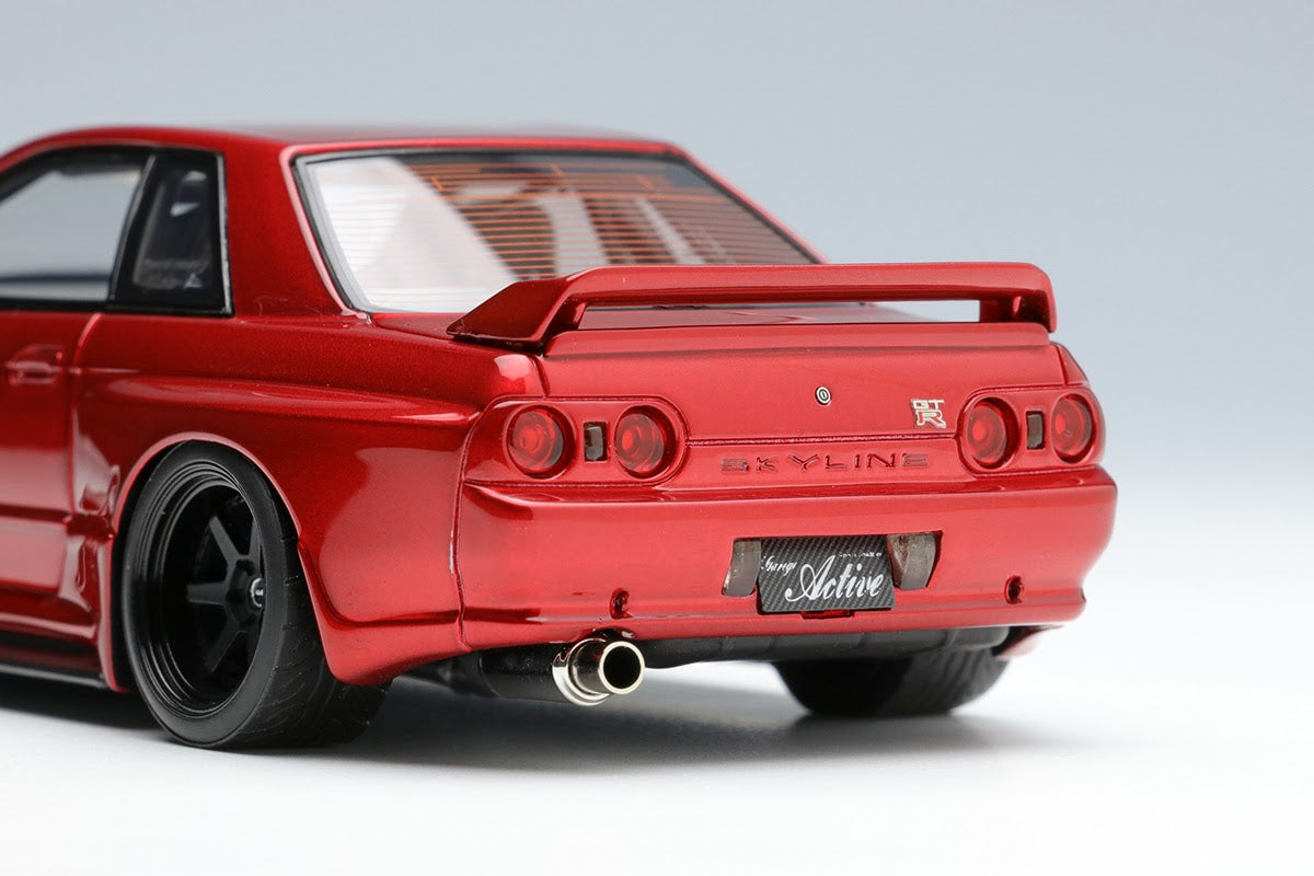 *PREORDER* Make Up Co., Ltd / Eidolon 1:43 Nissan Skyline GT-R (BNR32)  Garage Active Skyline GT-R Widebody (RC-VI Wheel) in Candy Red