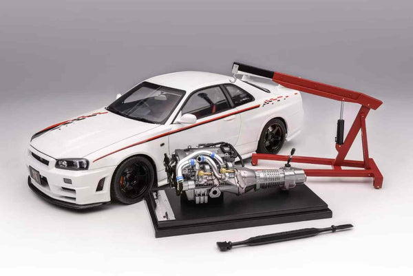 MotorHelix 1:18 Nissan Skyline GT-R (R34) NISMO CUSTOM in White