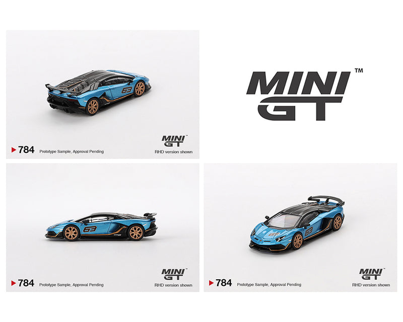 *PREORDER* MINI GT 1:64 Lamborghini Aventador SVJ 63 in Blu Aegir