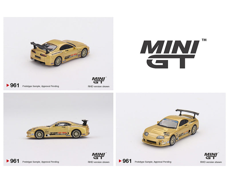 *PREORDER* MINI GT 1:64 Toyota Supra (JZA80) TOP SECRET in Gold