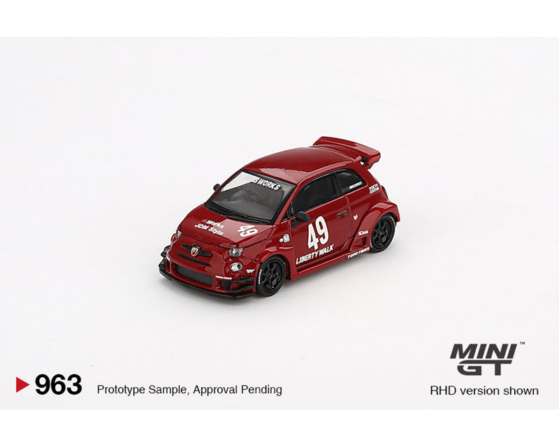 *PREORDER* MINIGT 1:64 ABARTH 595 LB-WORKS x Abas Works in Red