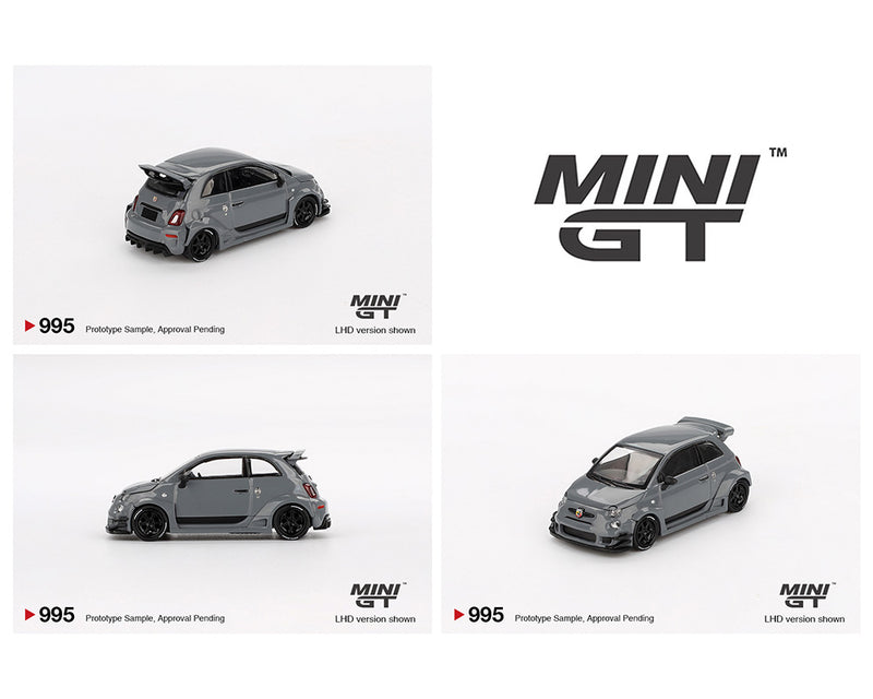 *PREORDER* MINIGT 1:64 ABARTH 595 LB-WORKS x Abas Works in Grey