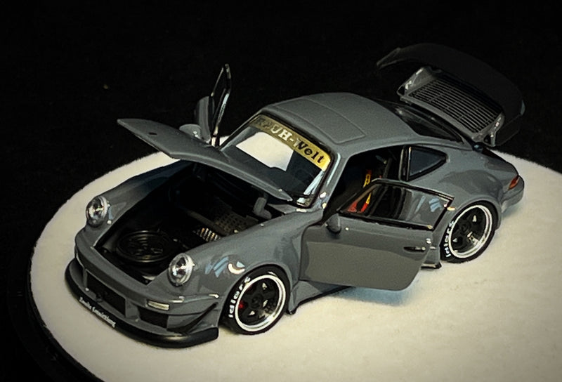 *PREORDER* PGM 1:64 Porsche 930 RWB in Cement Gray Luxury Version