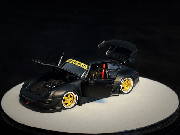 PGM 1:64 Porsche 993 RWB in Matte Black Luxury Version