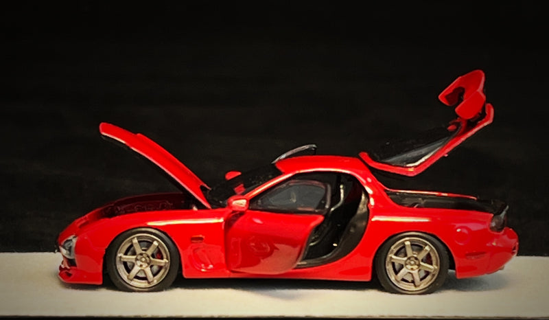 *PREORDER* PGM Models 1:64 Mazda RX-7 (FD3S) in Red Standard Square Base Version