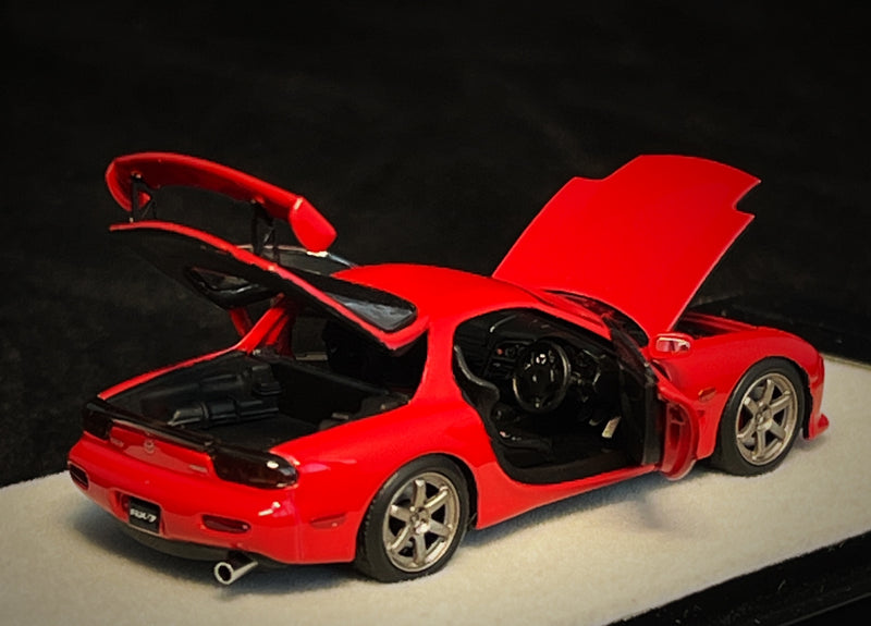 *PREORDER* PGM Models 1:64 Mazda RX-7 (FD3S) in Red Standard Square Base Version