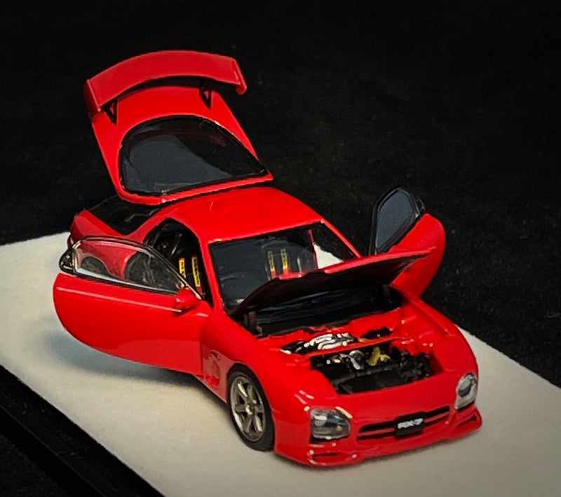 *PREORDER* PGM Models 1:64 Mazda RX-7 (FD3S) in Red Standard Square Base Version