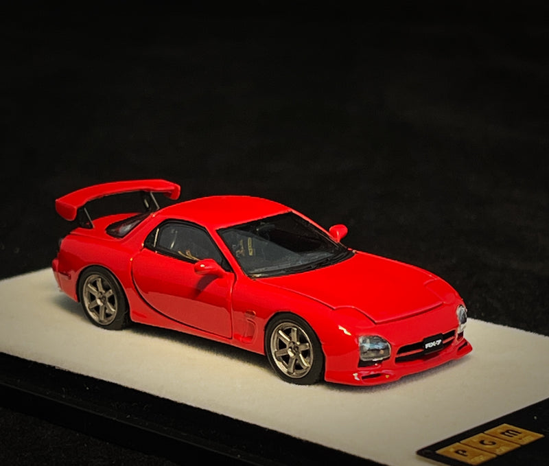 *PREORDER* PGM Models 1:64 Mazda RX-7 (FD3S) in Red Standard Square Base Version