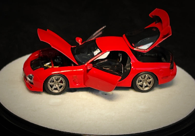 *PREORDER PGM Models 1:64 Mazda RX-7 (FD3S) in Red Luxury Round Base Version