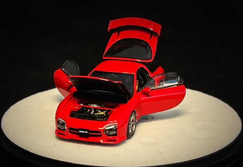 *PREORDER PGM Models 1:64 Mazda RX-7 (FD3S) in Red Luxury Round Base Version