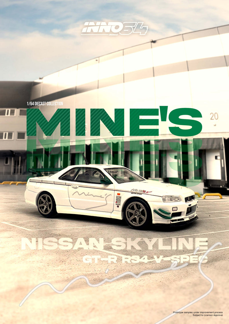 INNO64 1:64 Nissan Skyline GT-R (R34) V-Spec Tuned by "MINE'S"