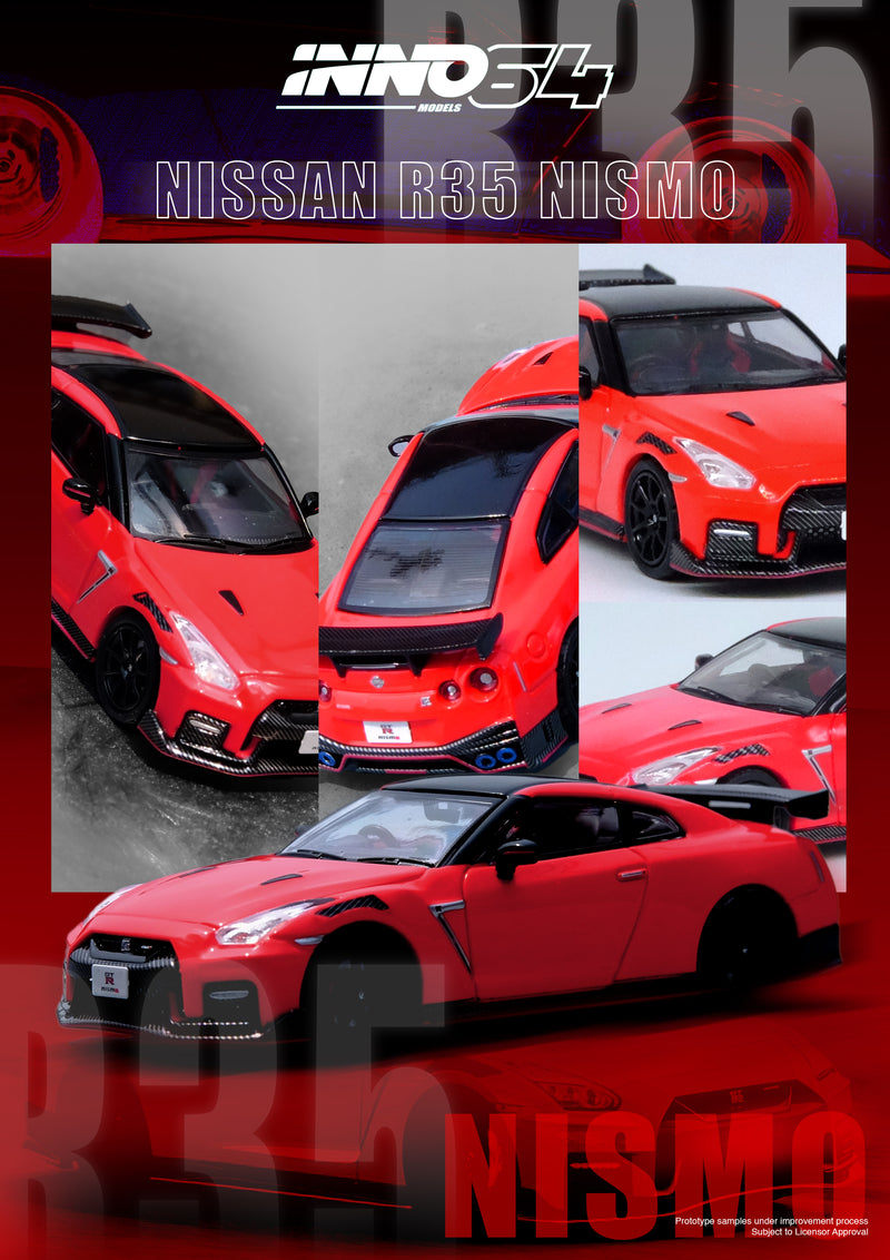 *PREORDER* INNO64 1:64 Nissan GT-R (R35) NISMO in Red