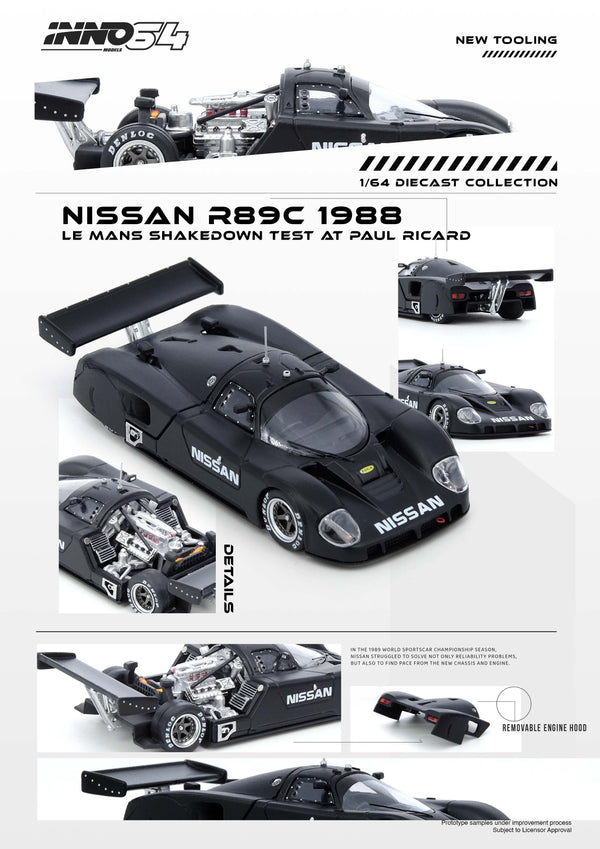 *PREORDER* INNO64 1:64 Nissan R89C Le Mnas Shakedown Test at Paul Ricard 1988