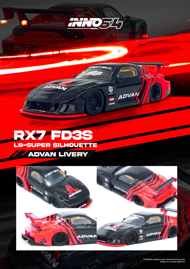 INNO64 1:64 Mazda RX7 (FD3S) LB-Super Silhouette "Advan Livery"