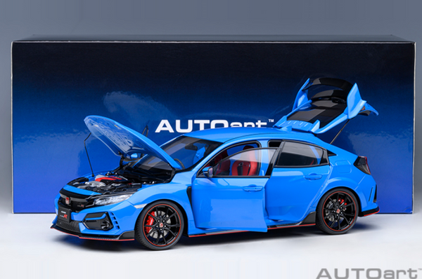 PREORDER* AUTOart 1:18 Honda Civic Type-R (FK8) in Racing Blue Pearl