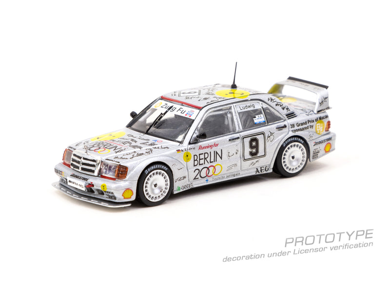 Tarmac Works 1:64 Mercedes-Benz 190 E 2.5-16 Evolution II, Macau Guia Race 1992, K.Ludwig