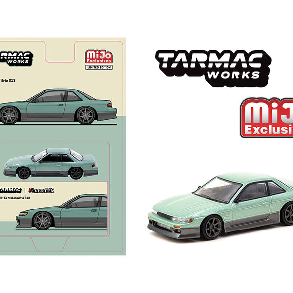 Tarmac Works 1/64 Nissan Silvia (S13) VERTEX Edition in Green