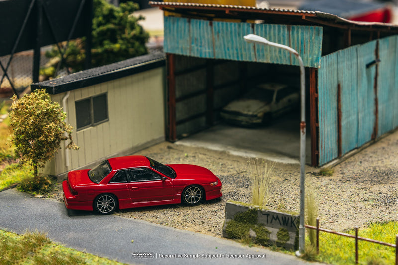 Tarmac Works 1:64 Nissan Silvia (S13) VERTEX in Red Metallic