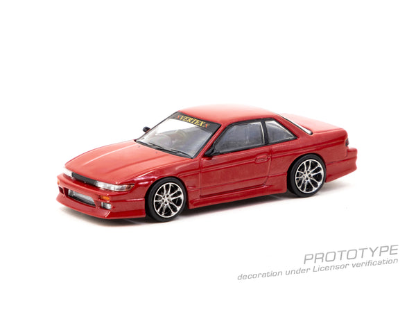 Tarmac Works 1:64 Nissan Silvia (S13) VERTEX in Red Metallic