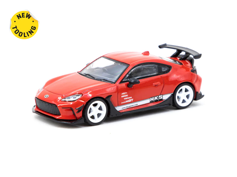 Tarmac Works 1:64 Toyota GR86 HKS Edition in Red