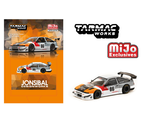 Tarmac Works 1:64 Toyota Sprinter Trueno AE86 Widebody TRD JONSIBAL Edition