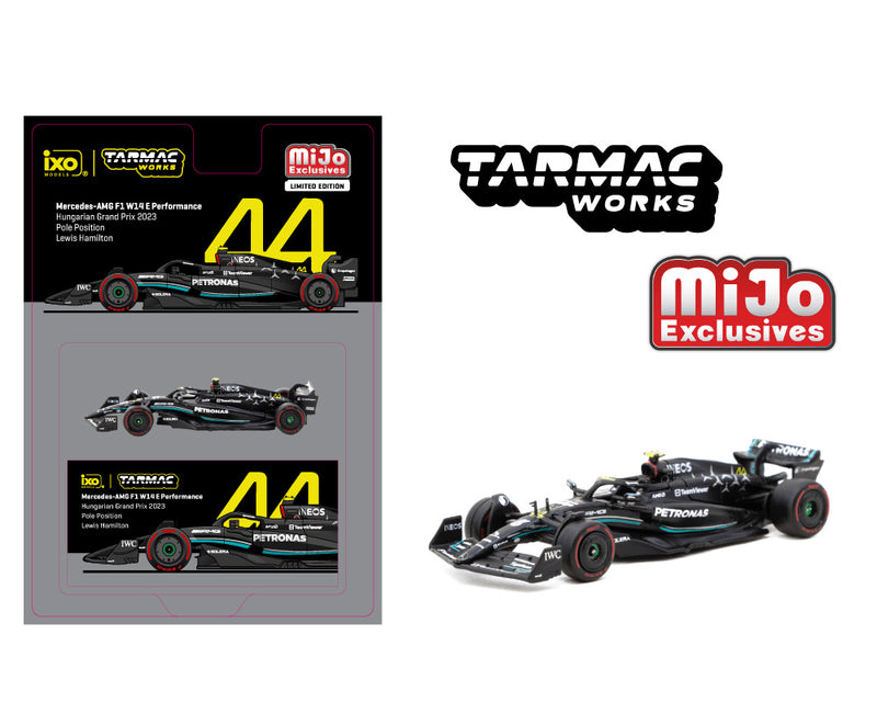 *PREORDER* Tarmac Works 1:64 Mercedes-AMG F1 W14 E Performance – Hungarian Grand Prix 2023 Pole Position Lewis Hamilton