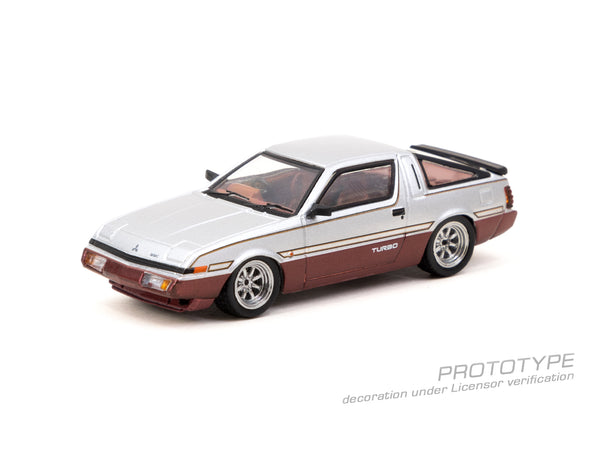 Tarmac Works 1:64 Mitsubishi Starion in Silver / Dark Red