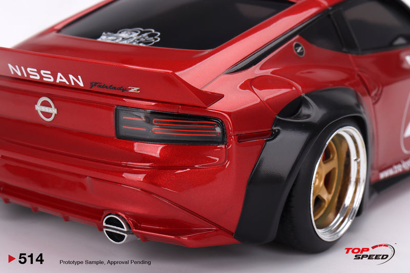 TopSpeed Models 1:18 Nissan Z (RHD) PANDEM Widebody in Passion Red