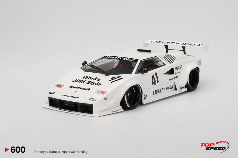 *PREORDER* TopSpeed Models 1:18 Lamborghini Countach LB-WORKS White  2024 Tokyo Auto Salon