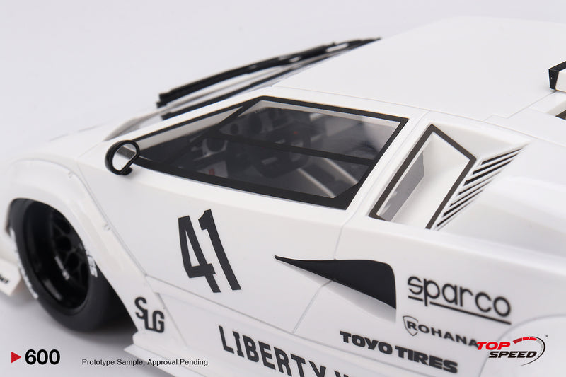 *PREORDER* TopSpeed Models 1:18 Lamborghini Countach LB-WORKS White  2024 Tokyo Auto Salon