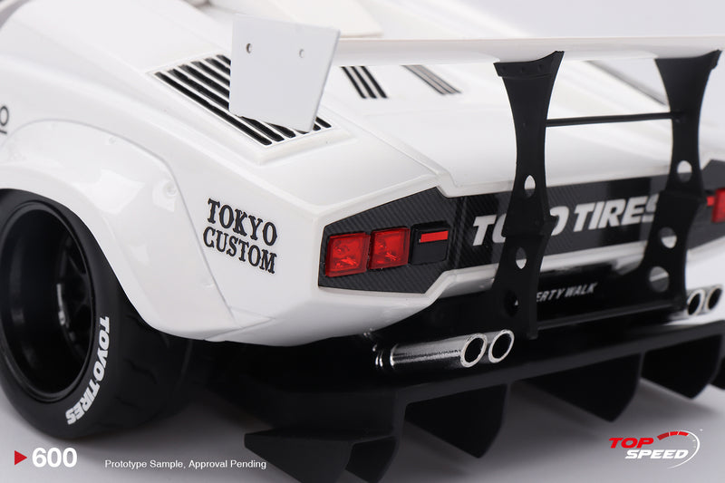 *PREORDER* TopSpeed Models 1:18 Lamborghini Countach LB-WORKS White  2024 Tokyo Auto Salon