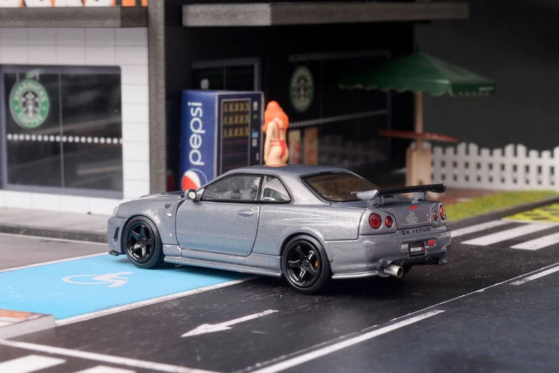 MotorHelix 1:64 Nissan Skyline GT-R R34 (NISMO) CRS Version in Gun Metallic