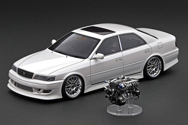 Ignition Model 1:18 Toyota Chaser (JZX100) VERTEX in Pearl White with Engine Display