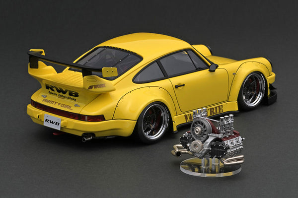 Ignition Model 1:18 1RWB 930 Yellow with Engine Display